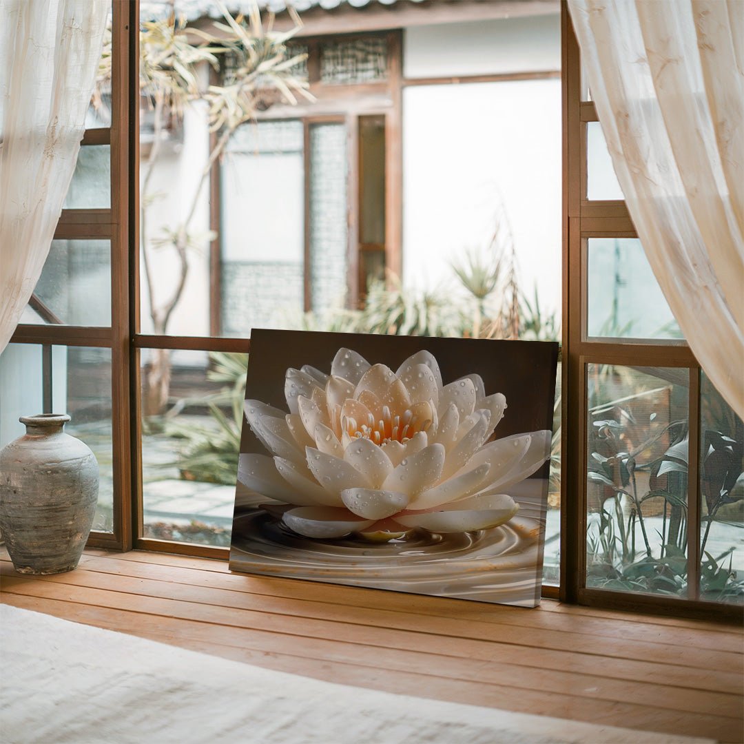 Tablou Canvas Floare lotus in apa reflexie delicata | The Print Studio