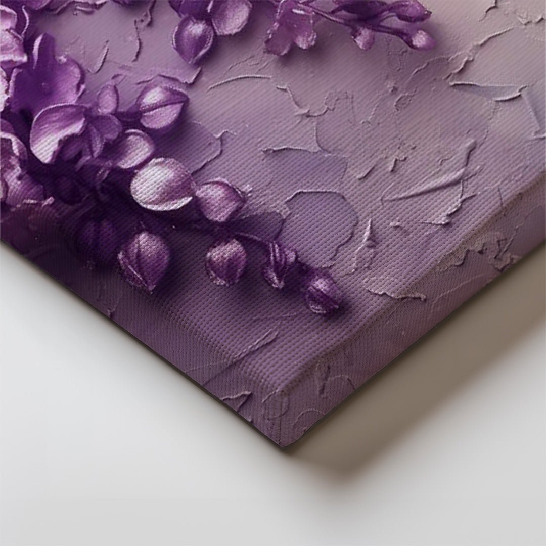 Tablou Canvas gradina lila cu flori si lumanari in lumina difuza | The Print Studio