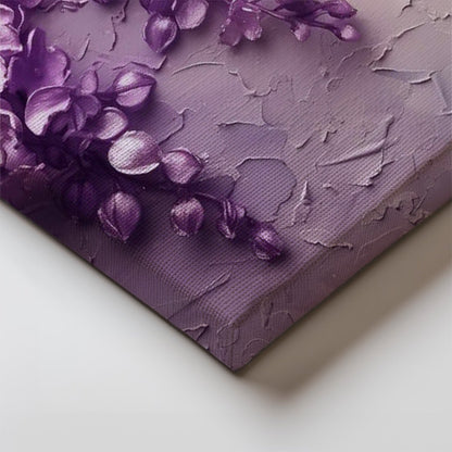 Tablou Canvas gradina lila cu flori si lumanari in lumina difuza | The Print Studio