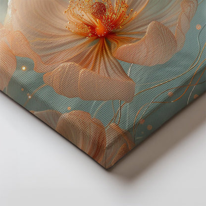 Tablou Canvas flori eterice scanteietoare in tonuri pastelate | The Print Studio