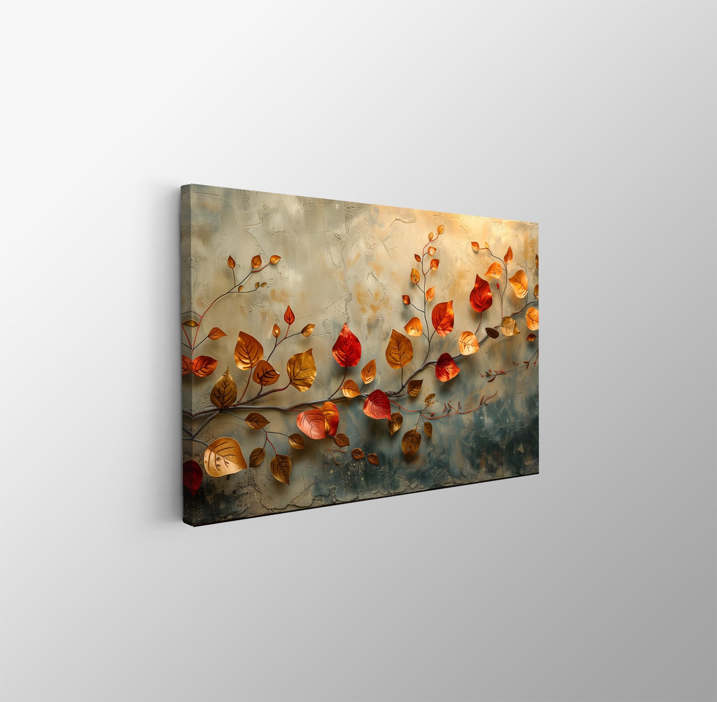 Tablou Canvas frunze aramii si ramuri toamna vibranta | The Print Studio