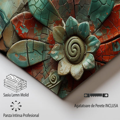 Tablou Canvas floare ceramica colorata textura jucausa | The Print Studio