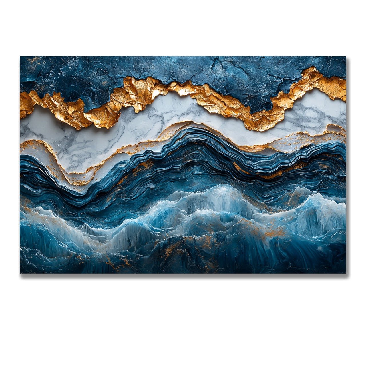 Tablou Canvas Natura "Valuri Oceanice Abstracte" - Artă Contemporană Unică