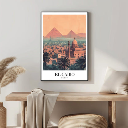 Tablou Canvas piramide Cairo in lumina apusului nostalgic | The Print Studio