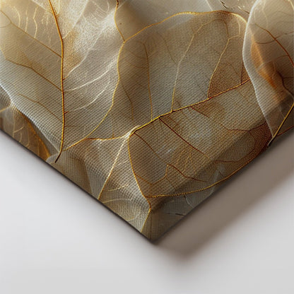 Tablou Canvas Frunze Aurii Stralucitoare Eleganta Naturala | The Print Studio