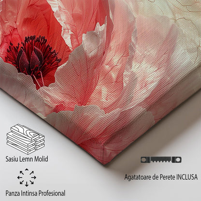 Tablou Canvas bujor roz delicat pe fundal alb pur | The Print Studio