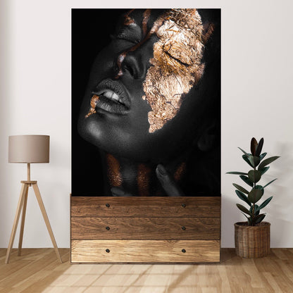 Tablou Canvas Black & Gold Portret Magic - Artă Contemporană Unică