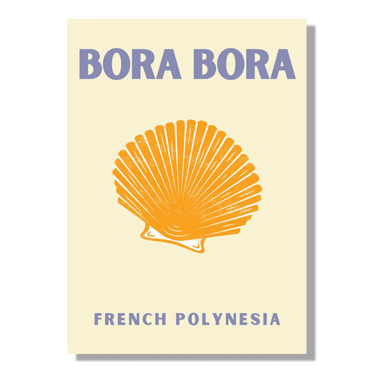 Tablou Canvas scoica portocalie stil minimalist in Bora Bora | The Print Studio