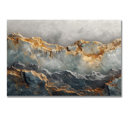 Tablou Canvas stralucire aurie pe texturi de piatra abstracta | The Print Studio