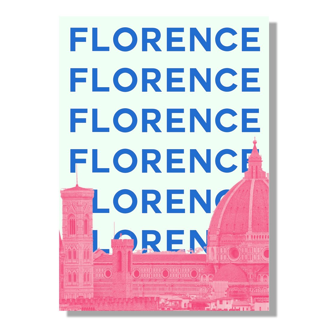 Tablou Canvas catedrala Firenze, albastru vibrant, design modern | The Print Studio