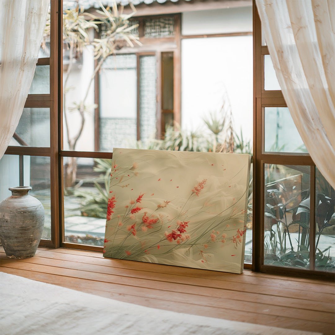 Tablou Canvas flori delicate plutind in vant eteric | The Print Studio