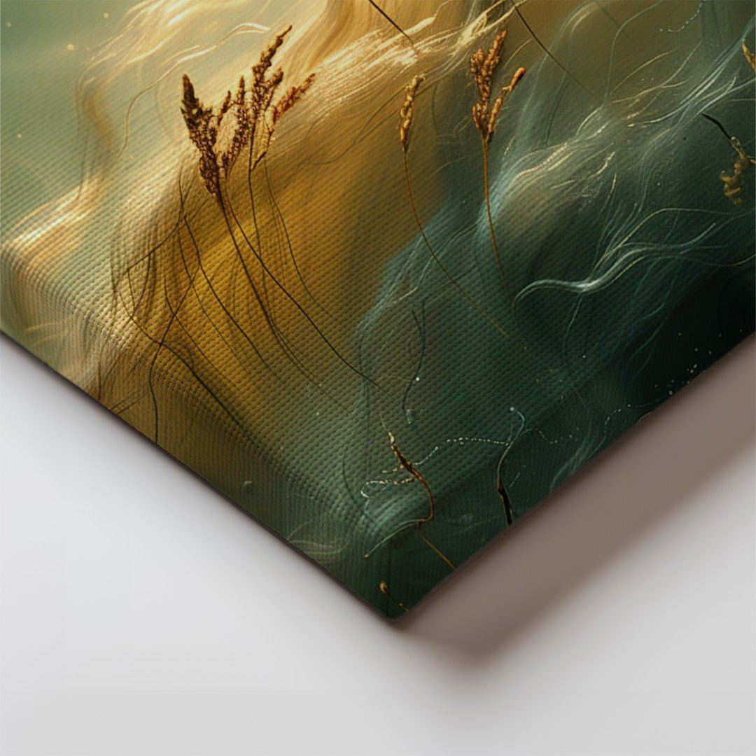 Tablou Canvas camp auriu scalda in lumina calda | The Print Studio