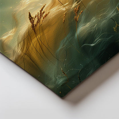 Tablou Canvas camp auriu scalda in lumina calda | The Print Studio