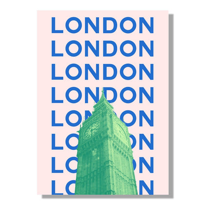 Tablou Canvas Big Ben Londra in culori vibrante pop-art | The Print Studio