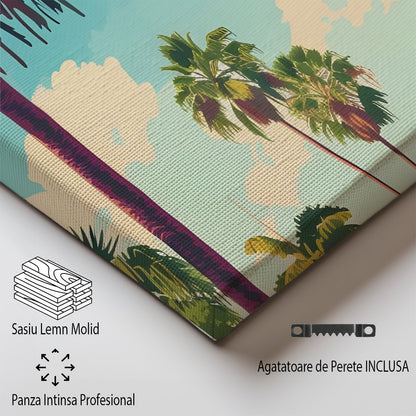 Tablou Canvas Print Beverly Hills palmieri nostalgie calatorie stil retro