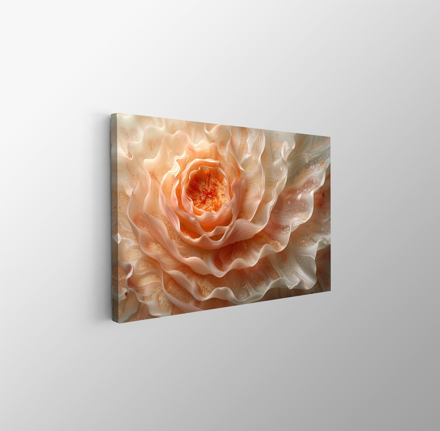 Tablou Canvas floare portocalie cu petale elegante stil abstract | The Print Studio