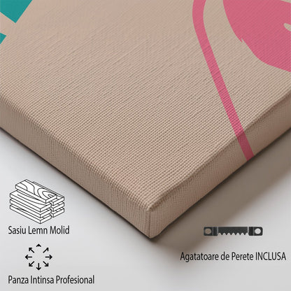 Tablou Canvas Print munte roz Alaska minimalist stil modern