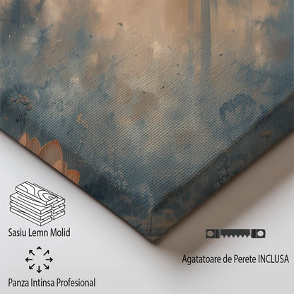 Tablou Canvas peisaj cu nuferi in apus romantic liniste calma | The Print Studio