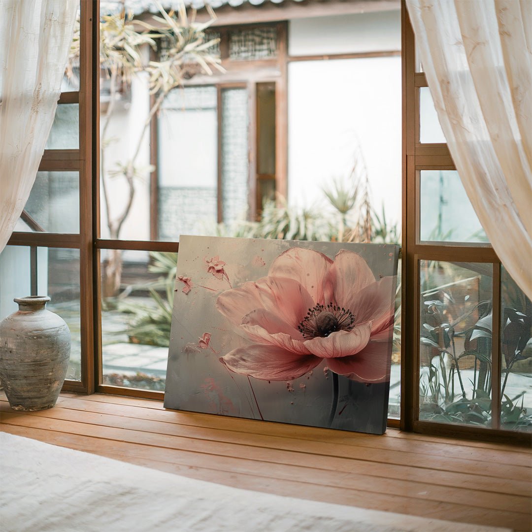 Tablou Canvas Floare Roz diafana in stil abstract modern | The Print Studio