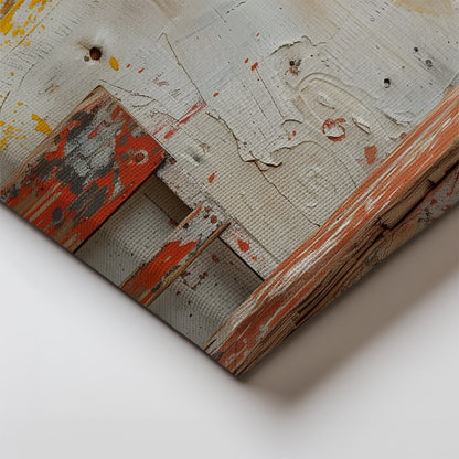 Tablou Canvas banca rustica inconjurata de flori vibrante | The Print Studio