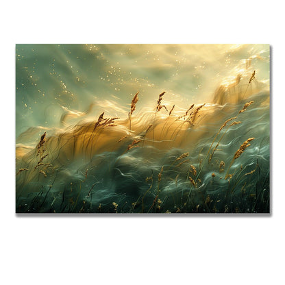 Tablou Canvas camp auriu scalda in lumina calda | The Print Studio