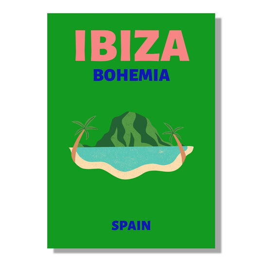 Tablou Canvas peisaj exotica Ibiza cu palmieri | The Print Studio