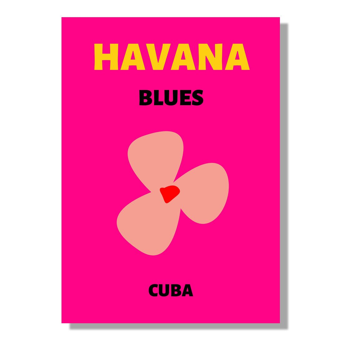 Tablou Canvas floare roz stil pop-art din Havana | The Print Studio