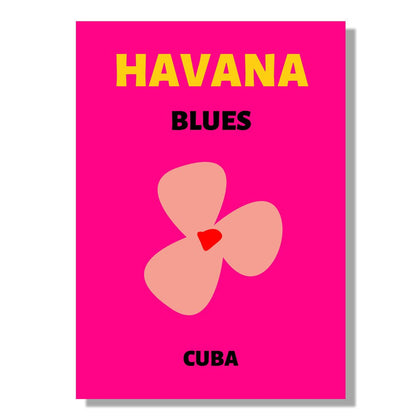 Tablou Canvas floare roz stil pop-art din Havana | The Print Studio