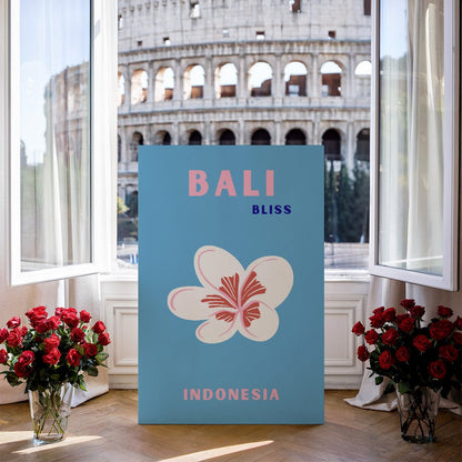 Tablou Canvas floare exotica albastra stil minimalist | The Print Studio