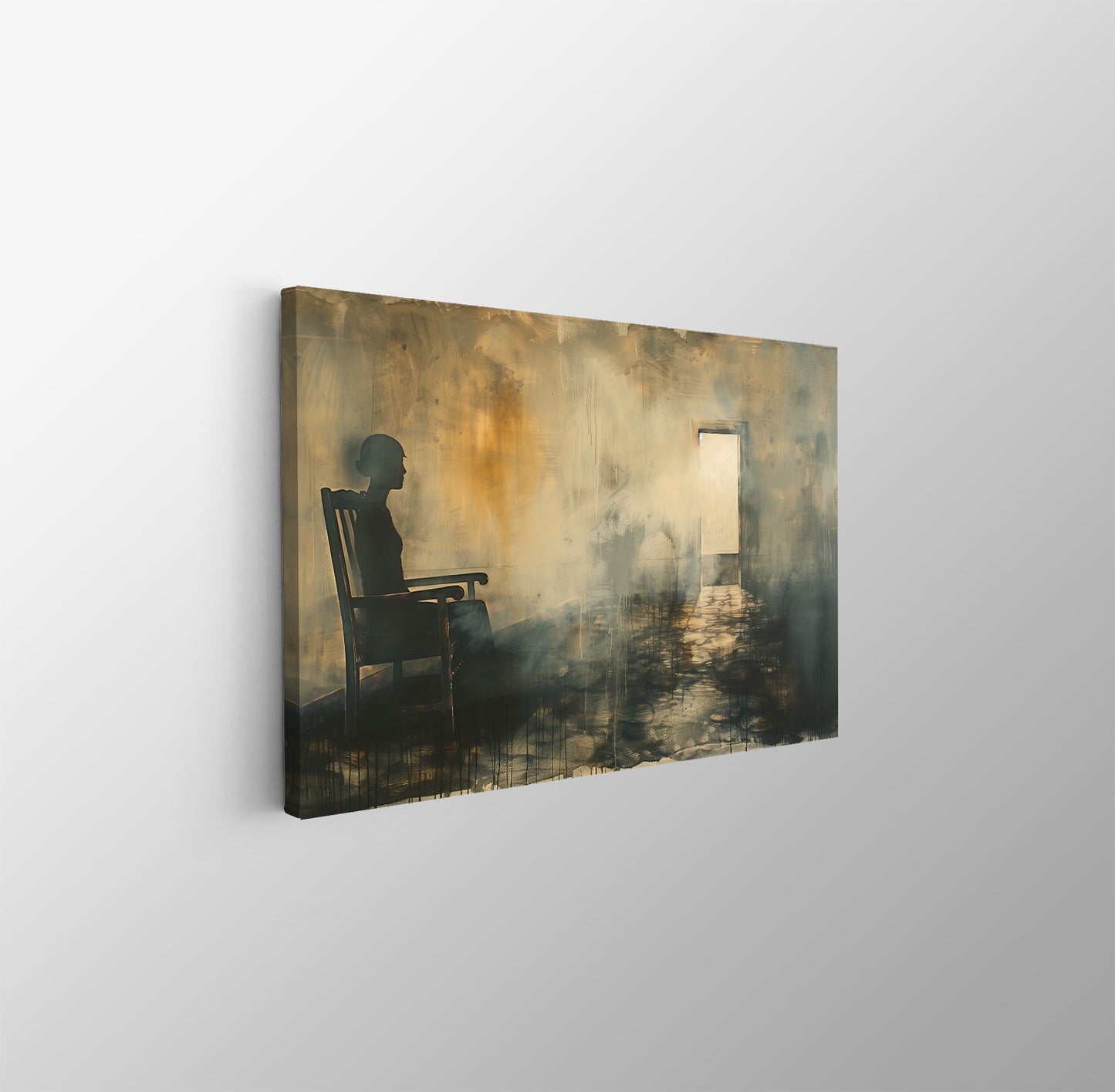 Tablou Canvas silueta visatoare si reflexii misterioase abstracte | The Print Studio