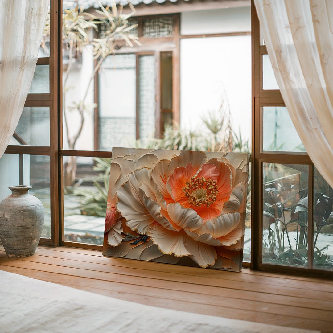 Tablou Canvas flori opulente cu petale luxuriante texturate | The Print Studio