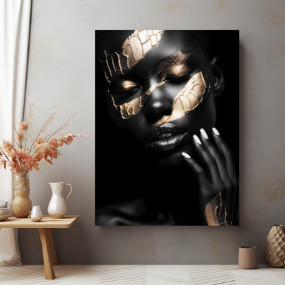 Tablou Canvas Black & Gold Eleganță Abstractă - Artă Modernă