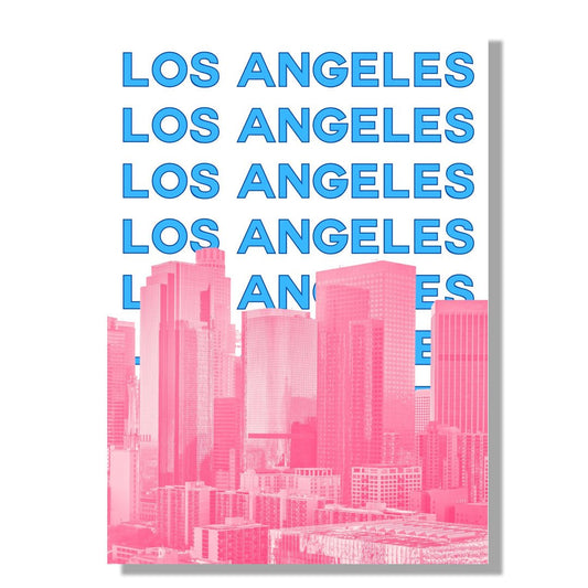 Tablou Canvas Los Angeles in culori vibrante pop-art | The Print Studio