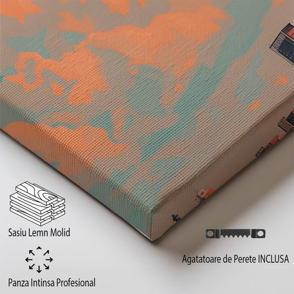 Tablou Canvas Print Johannesburg zgarie-nori cer senin stil ilustrativ