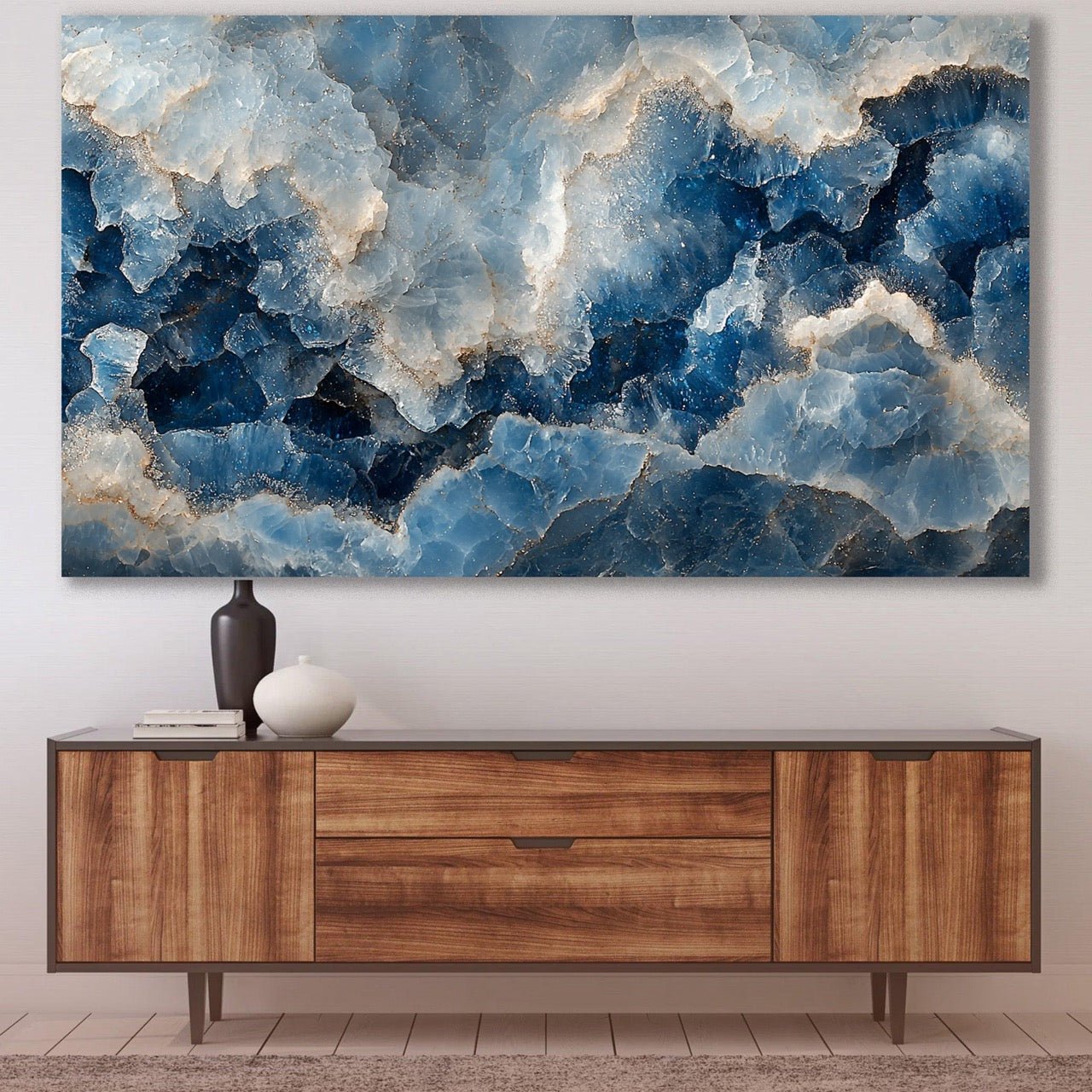 Tablou Canvas Natura "Avalanșa Albastră" Decor Elegant de Perete