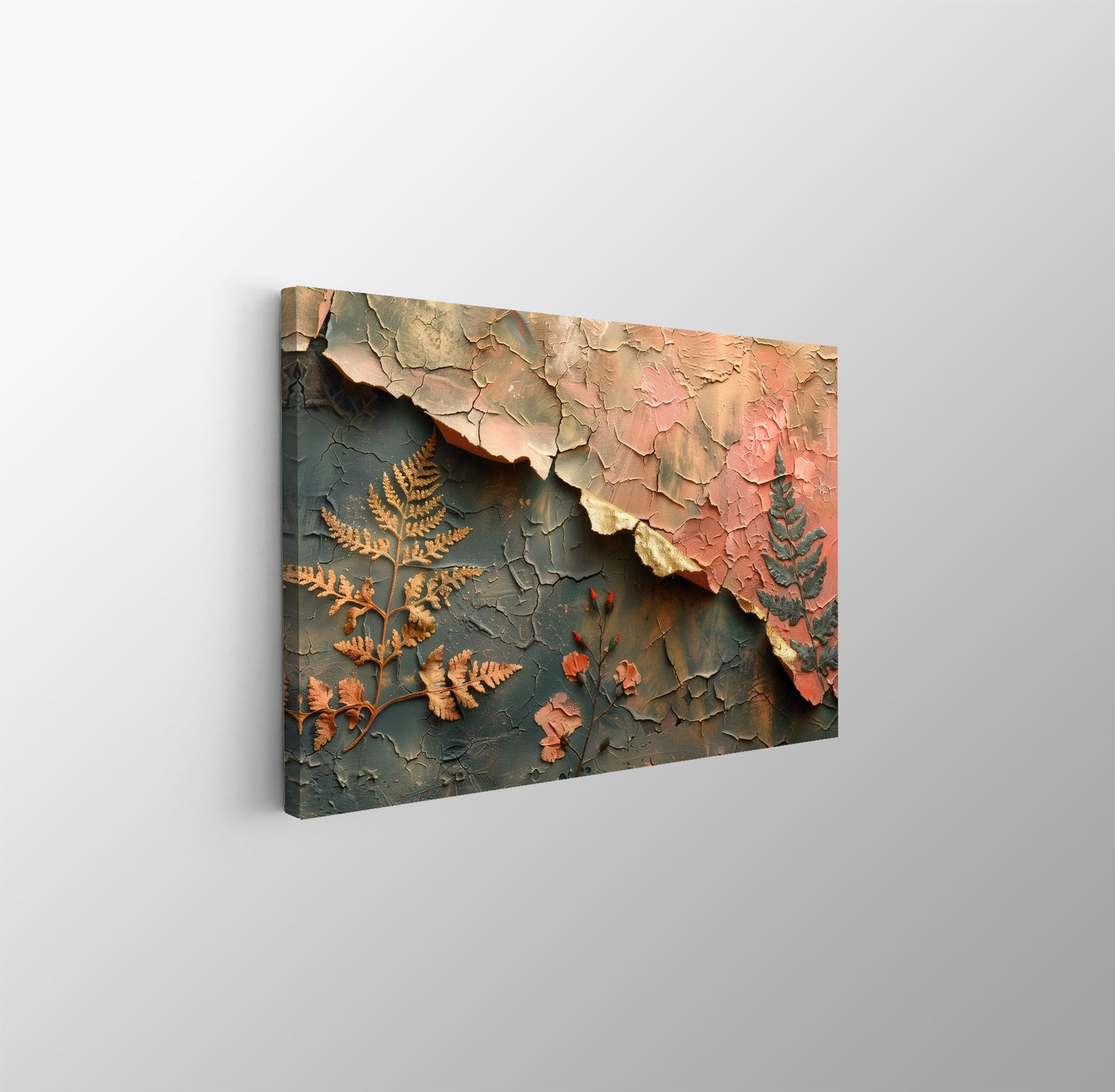 Tablou Canvas frunze uscate reliefate in arta naturii | The Print Studio