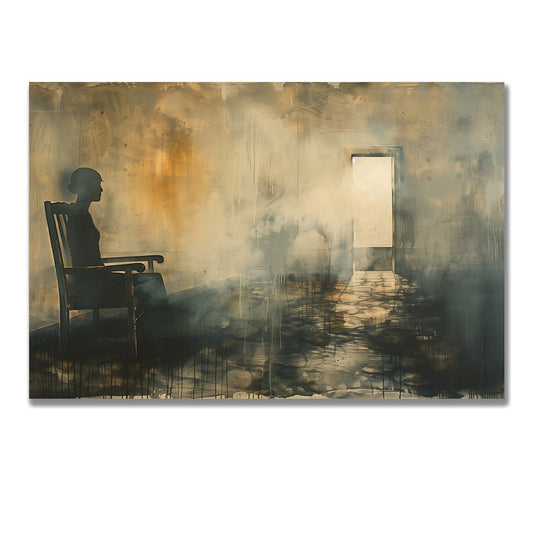 Tablou Canvas silueta visatoare si reflexii misterioase abstracte | The Print Studio