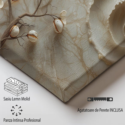 Tablou Canvas copac inflorit scaldat in valuri de culoare | The Print Studio