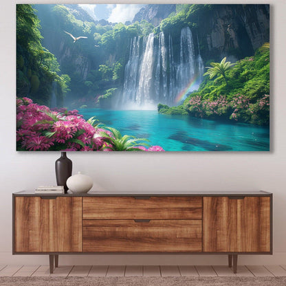 Tablou Canvas Natura "Colț de Paradis" - Peisaj Pictural Relaxant