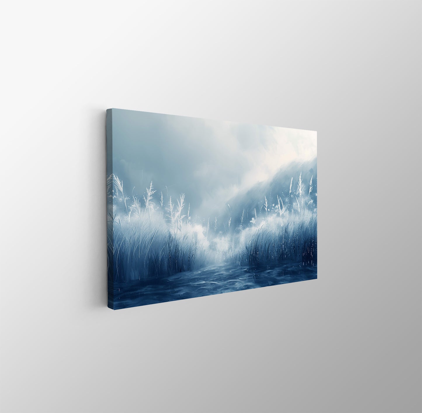 Tablou Canvas peisaj mistic iarba albastra si ape fermecatoare | The Print Studio