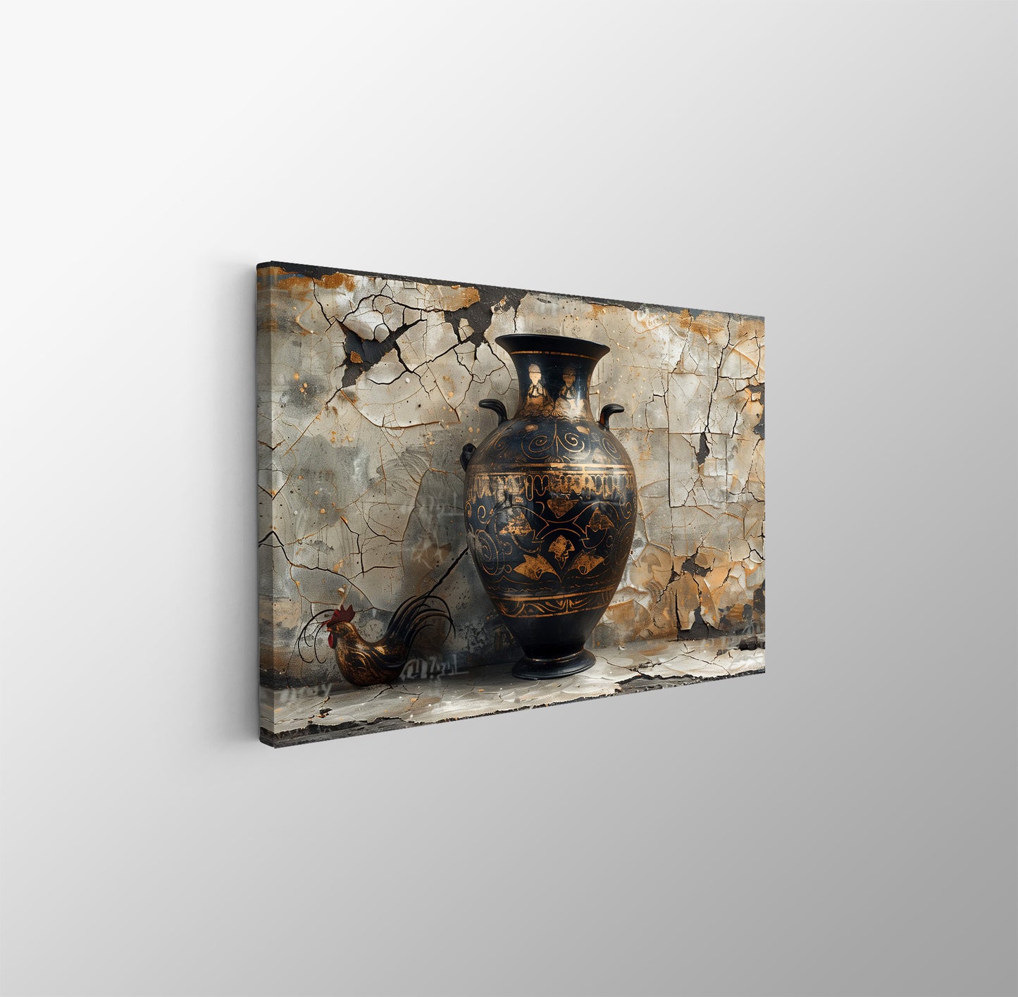 Tablou Canvas cocos langa vaza din ceramica veche, surpriza antichitatii | The Print Studio