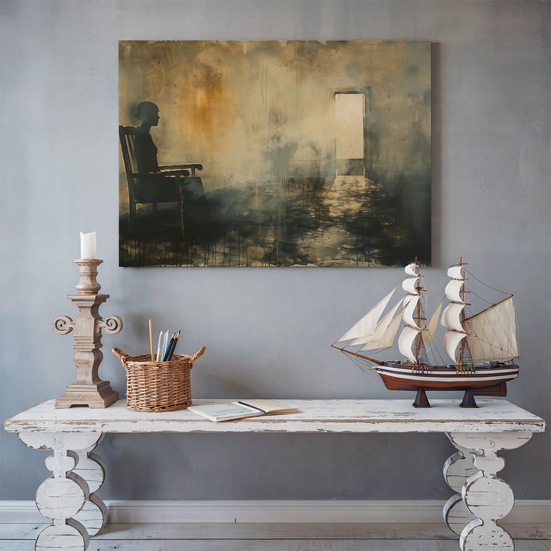 Tablou Canvas silueta visatoare si reflexii misterioase abstracte | The Print Studio