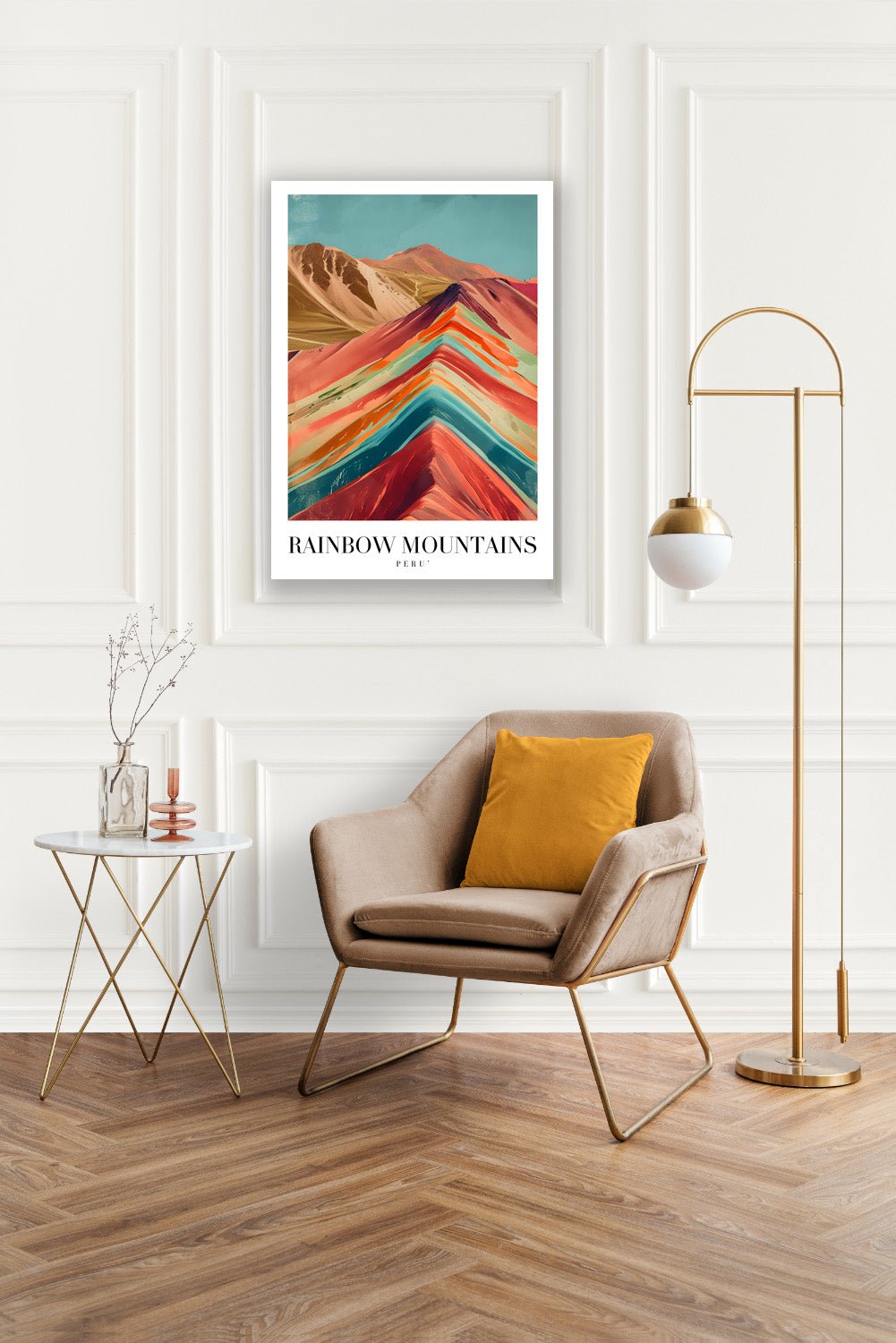 Tablou Canvas Print Muntii Curcubeu Peru culori vibrante stil abstract