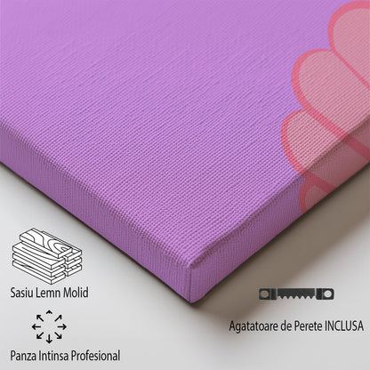 Tablou Canvas scoica roz eleganta pe fundal alb | The Print Studio