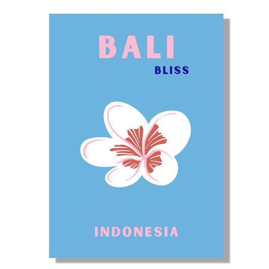 Tablou Canvas floare exotica albastra stil minimalist | The Print Studio