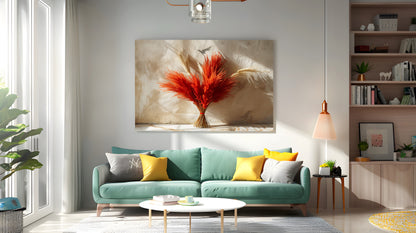 Tablou Canvas Buchet Iarba Pampas Decor Minimalist Realist | The Print Studio