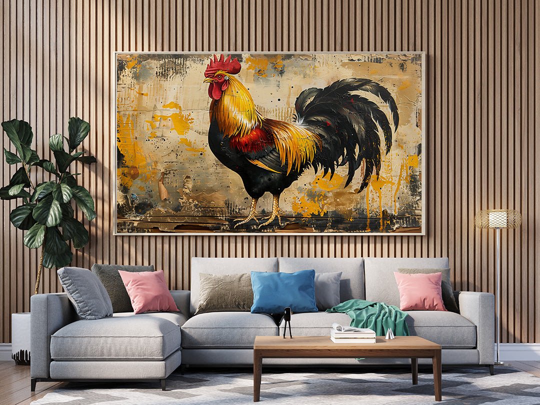 Tablou Canvas cocos vibrant contemporan pe fundal abstract | The Print Studio