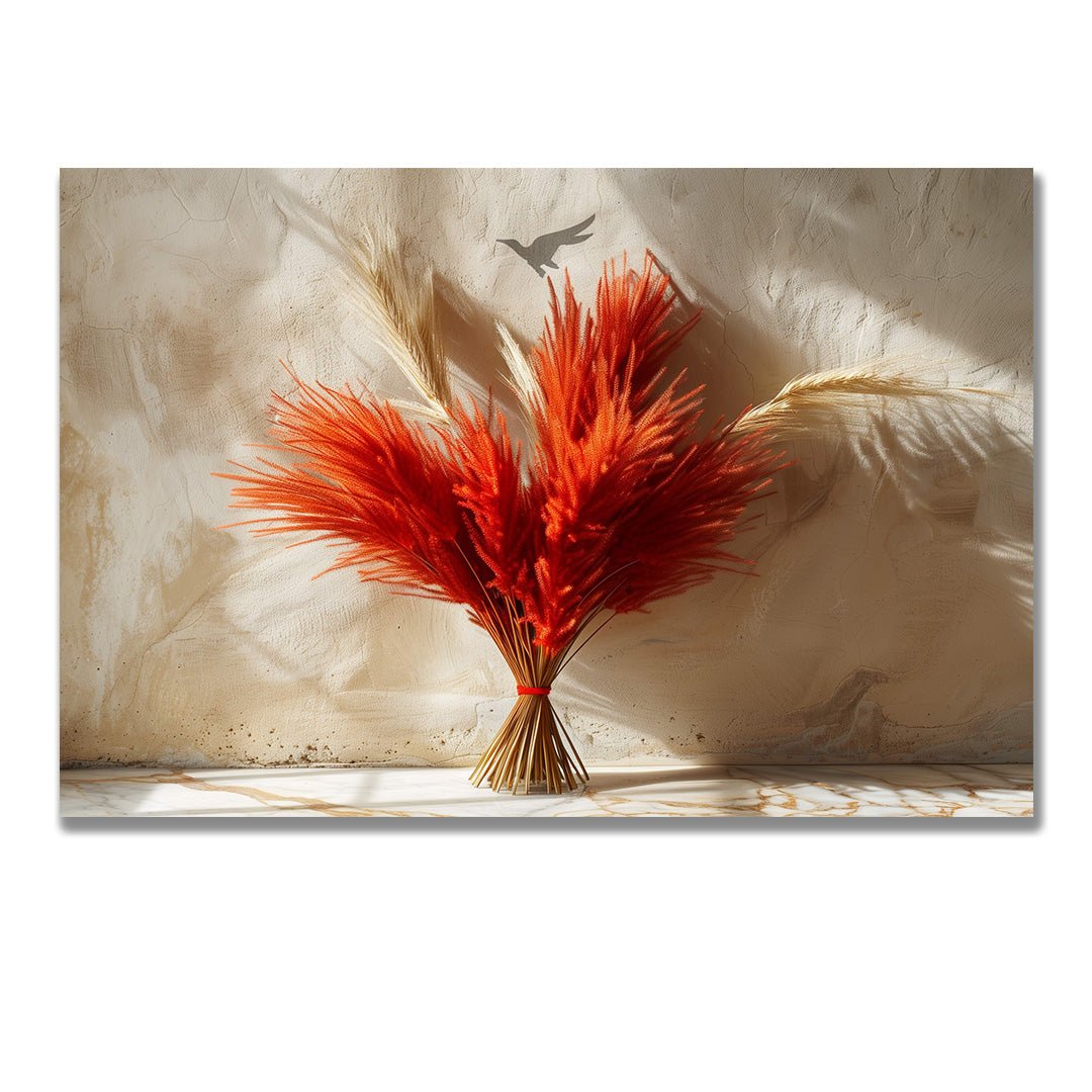 Tablou Canvas Buchet Iarba Pampas Decor Minimalist Realist | The Print Studio