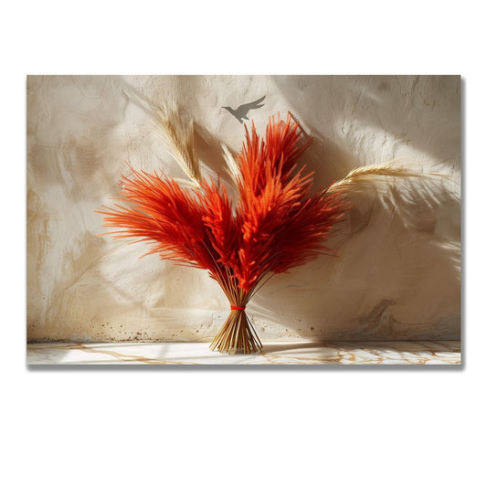 Tablou Canvas Buchet Iarba Pampas Decor Minimalist Realist | The Print Studio