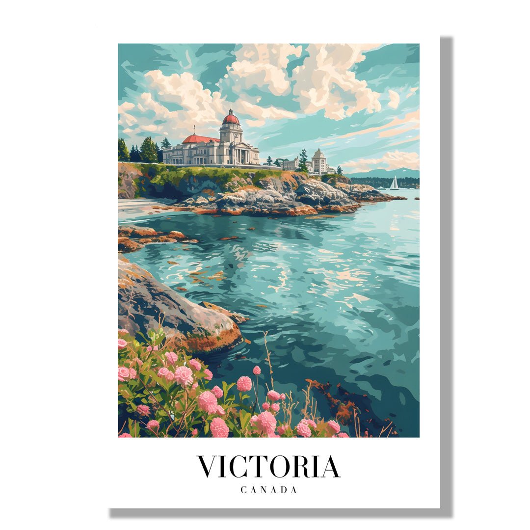 Tablou Canvas Print mare arhitectura Victoria Canada, stil impresionist